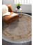 Dijital Salon Halısı Yıldız Deri Kaymaz Taban Saçaklı Yuvarlak Modern Twyla Camel 1