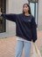 Kadın Arid Mountain Baskılı Oversize Sweatshirt 2