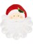 6 Adet Yılbaşı Taş Tozundan Noel Baba Sunum Tabağı 28X25CM Kırmızı/beyaz 1