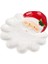 6 Adet Yılbaşı Taş Tozundan Noel Baba Sunum Tabağı 28X25CM Kırmızı/beyaz 2