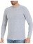 Likralı Pamuklu Uzun Kol Gri Erkek T-Shirt 1