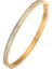 4 mm Gold Çelik Taşlı Bayan Kelepçe Bileklik EU11SR 1