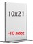 10x21 cm T Tipi Dikey Şeffaf Pleksi Föylük 10 Adet Menü Broşürlük Fiyatlık Etiket Fotoğraflık Masaüstü Stand Sehpa Sunum 1