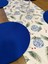 Tuğçe Demir Home Design Blue Blanc Yılbaşı Desen Runner Supla Set 3