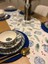 Tuğçe Demir Home Design Blue Blanc Yılbaşı Desen Runner Supla Set 4
