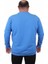 Büyük Beden Sıfır Yaka Classic Sweat 23216 Saks 3