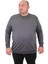 Büyük Beden Sıfır Yaka Classic Sweat 23216 Antrasıt 1