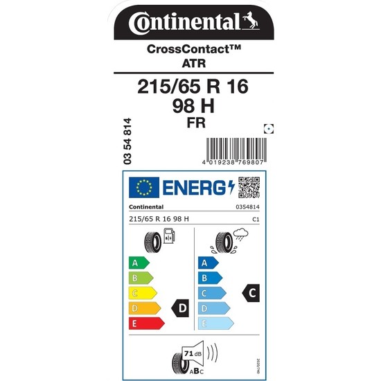 Continental 215/65 R16 98H Fr Crosscontact Atr Suv 4 Mevsim Fiyatı