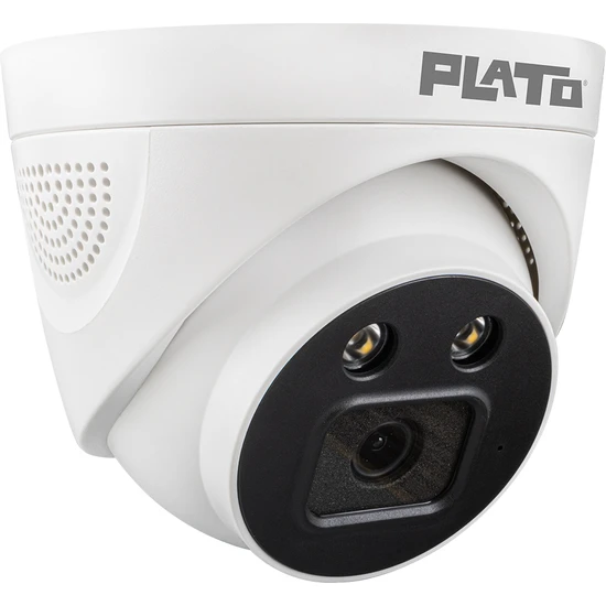Plato PL-22996 5mp Color Vu Mikrofonlu 3.6 mm 2 Atom LED Plastik Kasa Ahd Dome Kamera