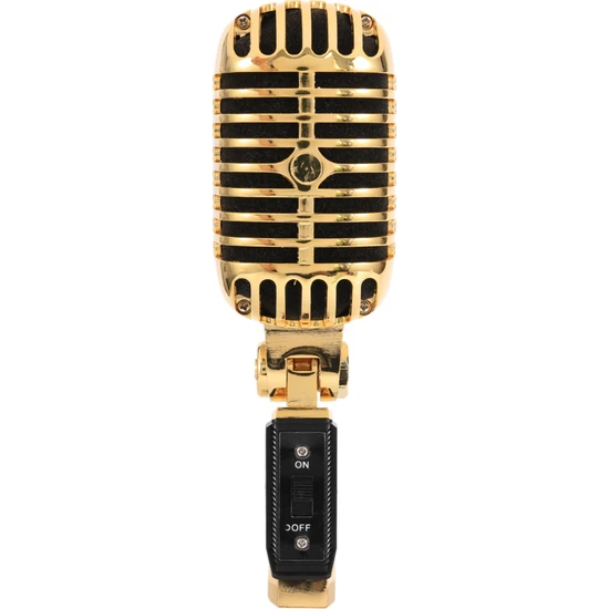 Gorgeous Profesyonel Kablolu Vintage Klasik Mikrofon (Altın) (Yurt Dışından)