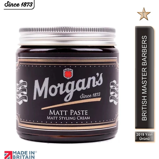 Morgan's Pomade Matt Paste Styling Cream - Doğal Mat Bitiş Şekillendirici Krem 120 ml