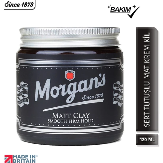 Morgan's Pomade Matt Clay - Güçlü Tutuş Sağlayan Şekillendirici Kil 120 ml