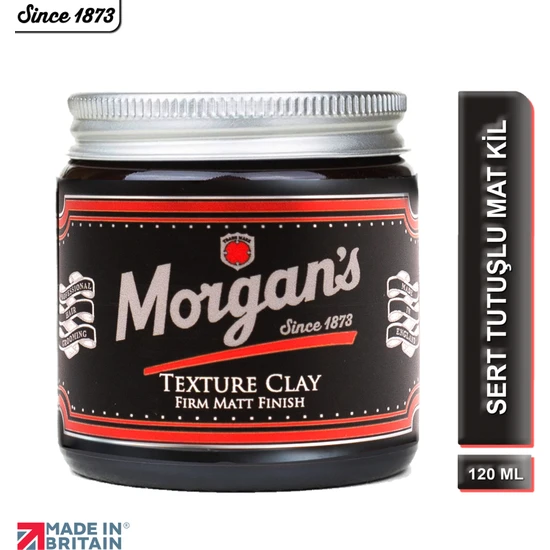 Morgan's Pomade Texture Clay Firm Matt Finish - Doku Veren Sert Saç Şekillendirme Kili 120 ml