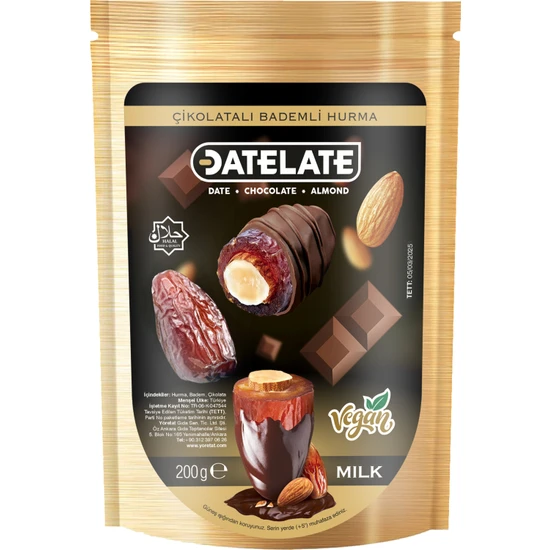 Datelate Çikolatalı Bademli Hurma 200 gr.