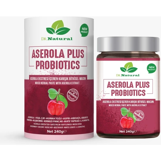 Dr. Natural Aserola Plus Probiotics Acerola Ekstresi Içeren Karışık Bitkisel Macun 240 Gr.