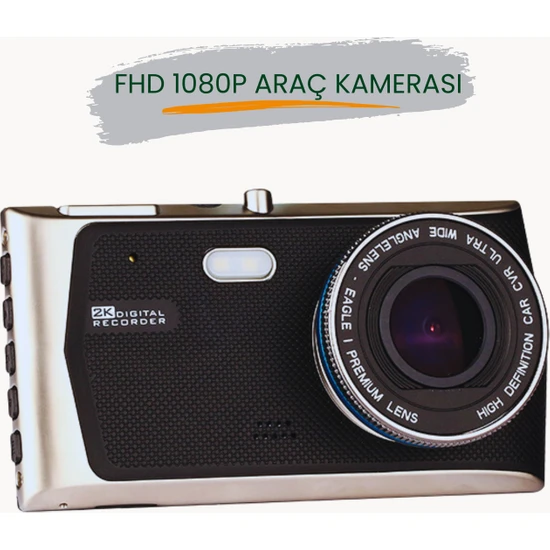 Hangast HC-004 4.5 Dokunmantik IPS Ekran Araç Içi Çift Kamera Gece Görüşlü Yol Kayıt Kamerası.