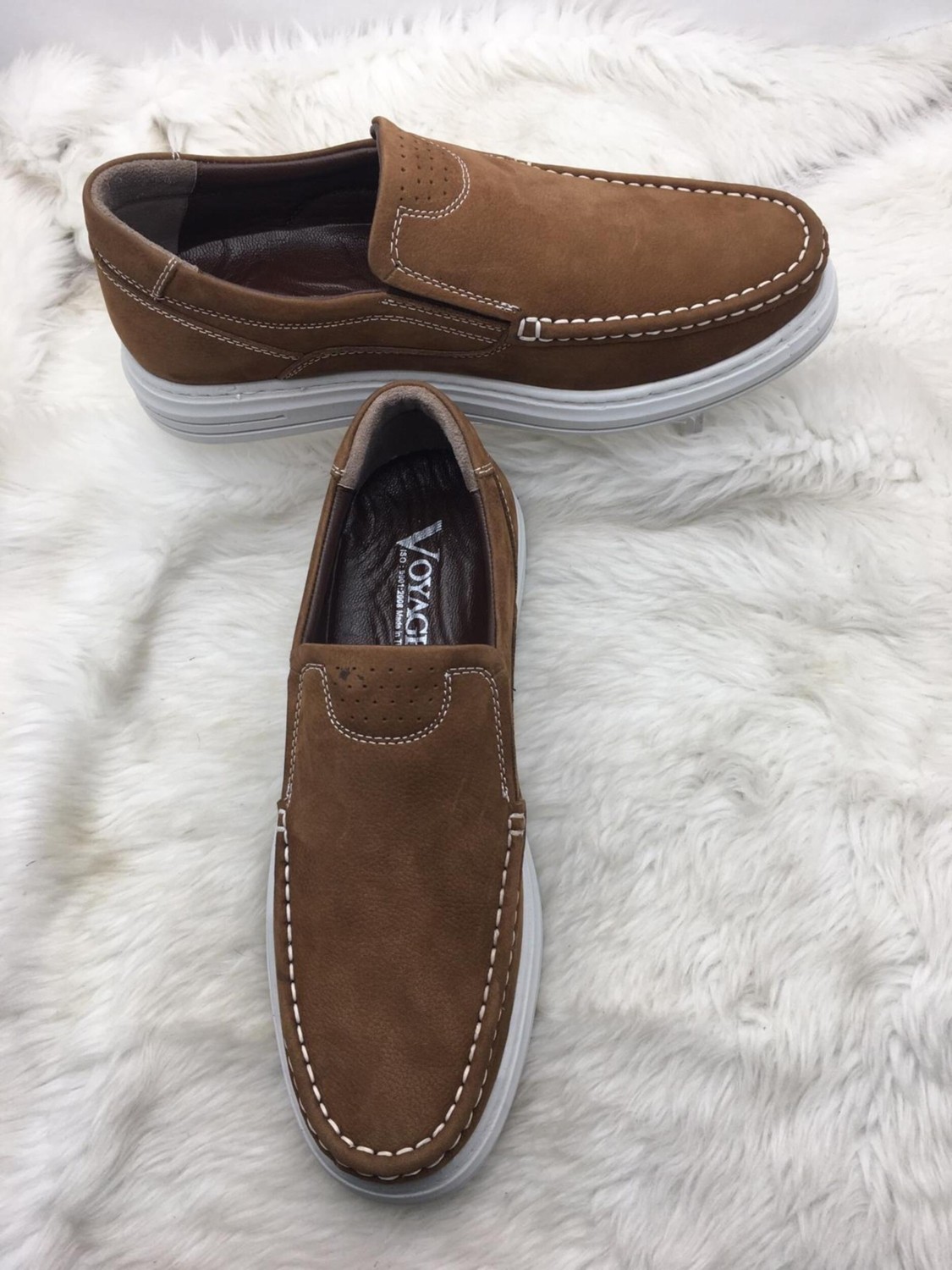 Voyager Taba Gerçek Nubuk Deri Casual Erkek Ayakkabı Taba 43 ST01814 TABA 43 görsel 3