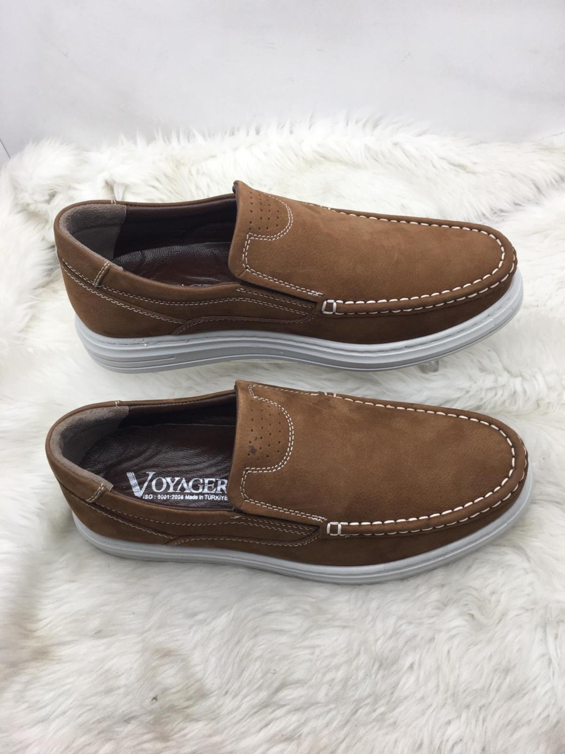 Voyager Taba Gerçek Nubuk Deri Casual Erkek Ayakkabı Taba 43 ST01814 TABA 43 görsel 5