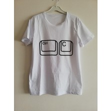 Modavals Ctrl C/ctrl V Baba Çocuk Tshirt Aile Kombin - Beyaz