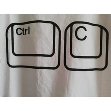 Modavals Ctrl C/ctrl V Baba Çocuk Tshirt Aile Kombin - Beyaz