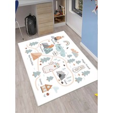 STY Home Trafik Çocuk Oyun Halısı Kaymaz Makinede Yıkanabilir Eğitici Bebek ve Çocuk Odası Halısı Oyun Matı