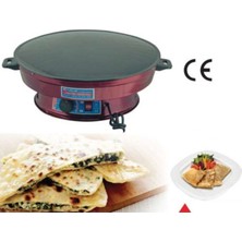 Uğur Büyük Boy Elektrikli Termostatlı Katmer Sacı Yufka Gözleme Sacı (55 Cm.) Bordo