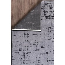 Lotus Halı Aqua Pamuklu Kolay Temizlenen Yumuşak Modern Dokuma Kesme Kilim Halı