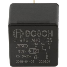 Bosch 12V 30/20A Dirençli Çift Platin Mini Röle 5 Fiş Bosch 0986AH0135