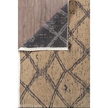 Lotus Halı Aqua Pamuklu Kolay Temizlenen Yumuşak Modern Dokuma Kesme Kilim Halı