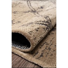 Lotus Halı Aqua Pamuklu Kolay Temizlenen Yumuşak Modern Dokuma Kesme Kilim Halı