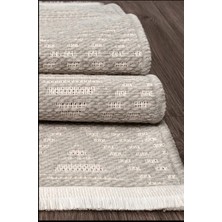 Lotus Halı Aqua Pamuklu Kolay Temizlenen Yumuşak Modern Dokuma Kesme Kilim Halı