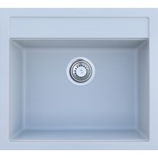Vinox Granit Eviye Gri Tek Gözlü Mutfak Evyesi 55X50Cm (VX-55)