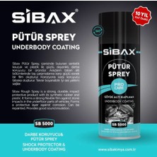 Spreycim Sibax SB5000 Gövde Altı Koruma Darbe Koruyucu Pütür Sprey Siyah 400 ml