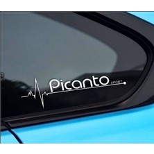 TSC K Ia Picanto Nabız Kalp Atışı Sticker 2 Adet Kelebek Cam