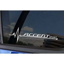 TSC Accent Nabız Kalp Atışı Sticker 2 Adet Kelebek Cam