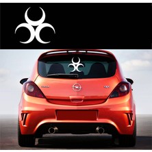 TSC 3 Üç Hilal Sırt Sırta Ay Yıldız Araba Sticker