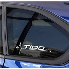TSC Tipo Nabız Kalp Atışı Sticker 2 Adet Kelebek Cam