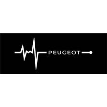 TSC Pe Ugeot Nabız Kalp Atışı Sticker 2 Adet Kebek Cam