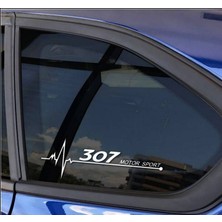 TSC 307 Nabız Kalp Atışı Sticker 2 Adet Kelebek Cam