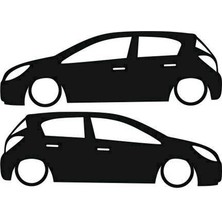 TSC Corsa D Basık Kelebek Cam Stickeri 2 Adet
