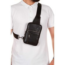 Newish Polo Kulaklı Önü Fermuarlı Çapraz Sırt Çantası-Body Bag Büyük
