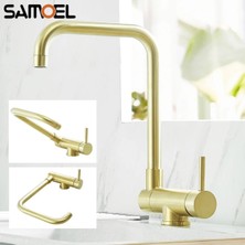 OEM Mutfak Pencere Önü Katlanır Evye Bataryası Mat Gold Yeni 5 Yıl Garantili