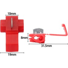 Oto Aksesuarcım Hızlı Kablo Ekleme Aparatı Konnektör Klips Klemens Kırmızı 10'lu