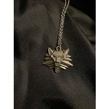 Kupa The Witcher Metal Kolye Metal Alaşım Zamak Döküm Saf Gümüş Kaplama 60 65CM