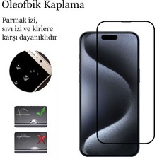 CepStok Apple iPhone 15 Pro Kırılmaz Cam 5d Tam Kaplayan 9h Temperli Ekran Koruyucu