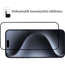 CepStok Apple iPhone 15 Pro Kırılmaz Cam 5d Tam Kaplayan 9h Temperli Ekran Koruyucu