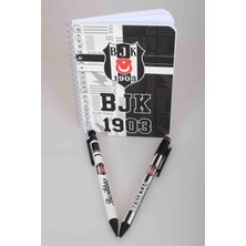 Beşiktaş Lisanslı  Sert Kapak Bloknot Ve Versatil Uçlu Kalem 0.7 Mm 2'Lisi