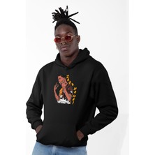 Swozz Wilfried Zaha Baskılı Oversize  Pamuk Kapüşonlu Sweatshirt Boyfriend Hoodie