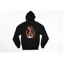 Swozz Wilfried Zaha Baskılı Oversize  Pamuk Kapüşonlu Sweatshirt Boyfriend Hoodie