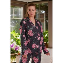 Zeyland Kadın Gömlek Yaka Düğmeli Pijama Takımı